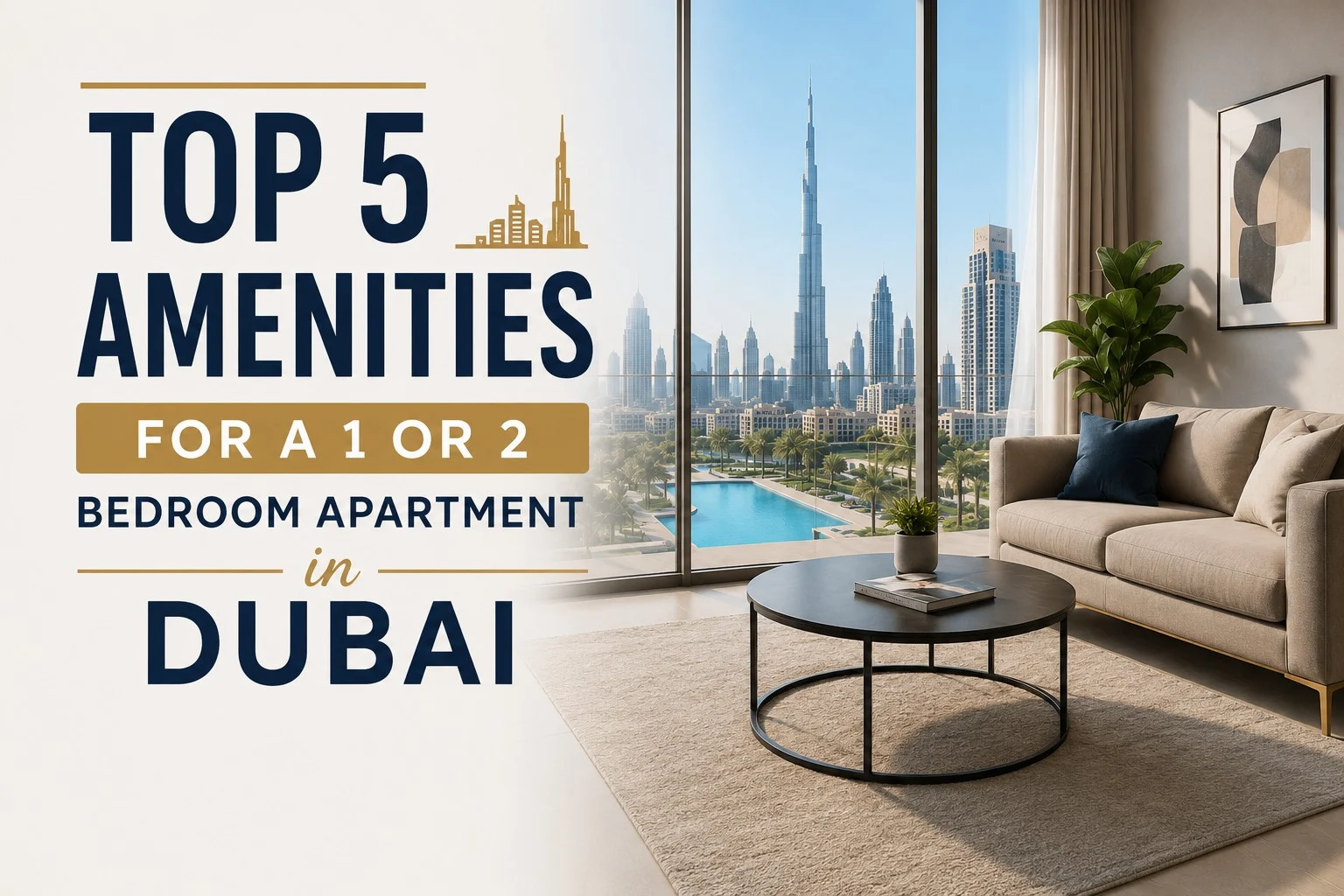 Top 5 Amenities for a 1 or 2 Bedroom Apartment in Dubai